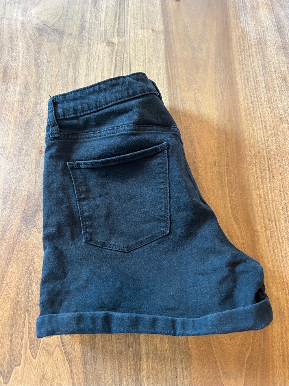 (Pair)Universal Thread Black Rolled-Hem Denim Shorts & burnt orange shorts - Picture 3 of 10